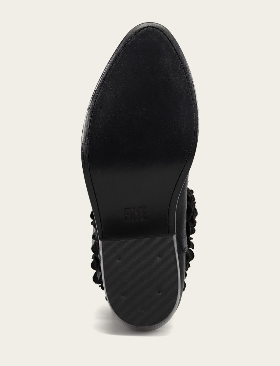 Frye Premium - Women's Black Billy Flower Boot