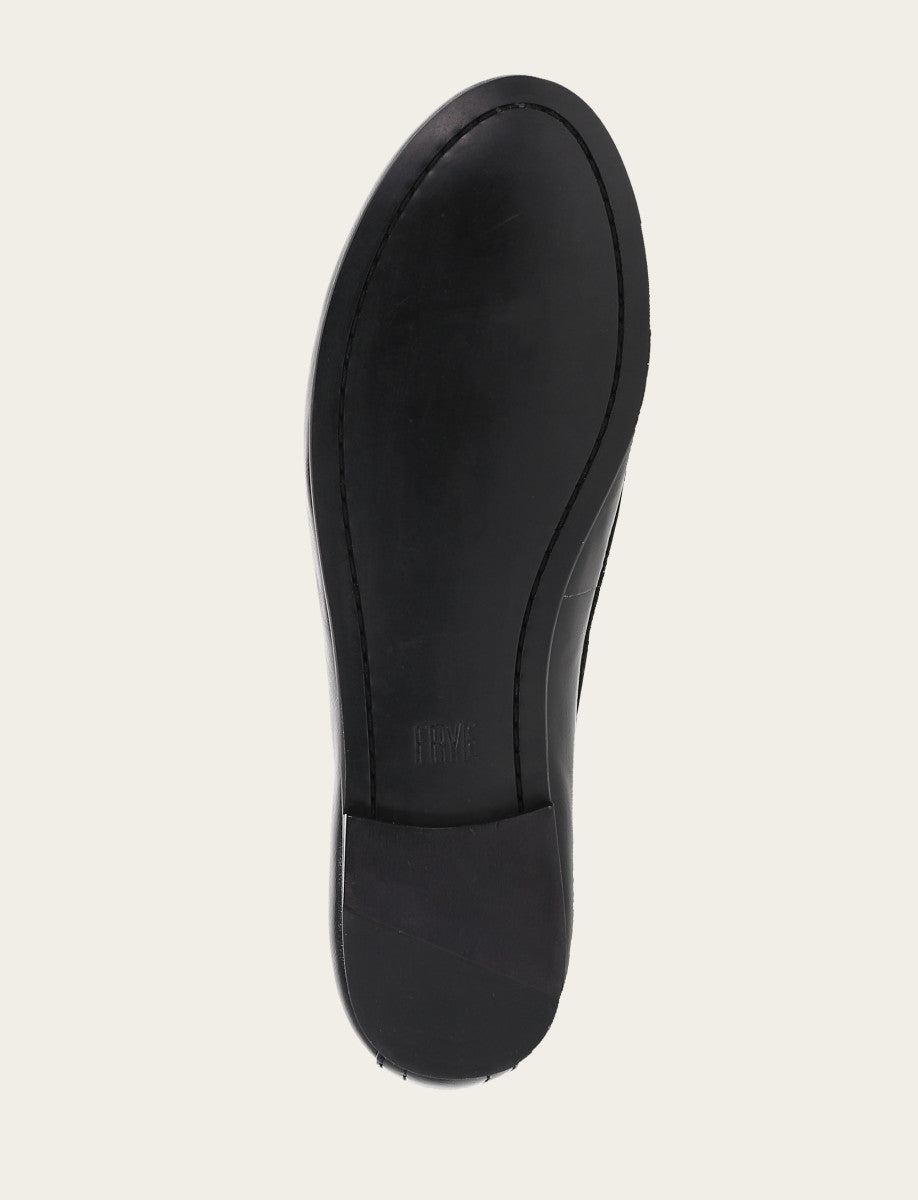 Frye Discount - Women's Black Carson Logo Ballet Flats