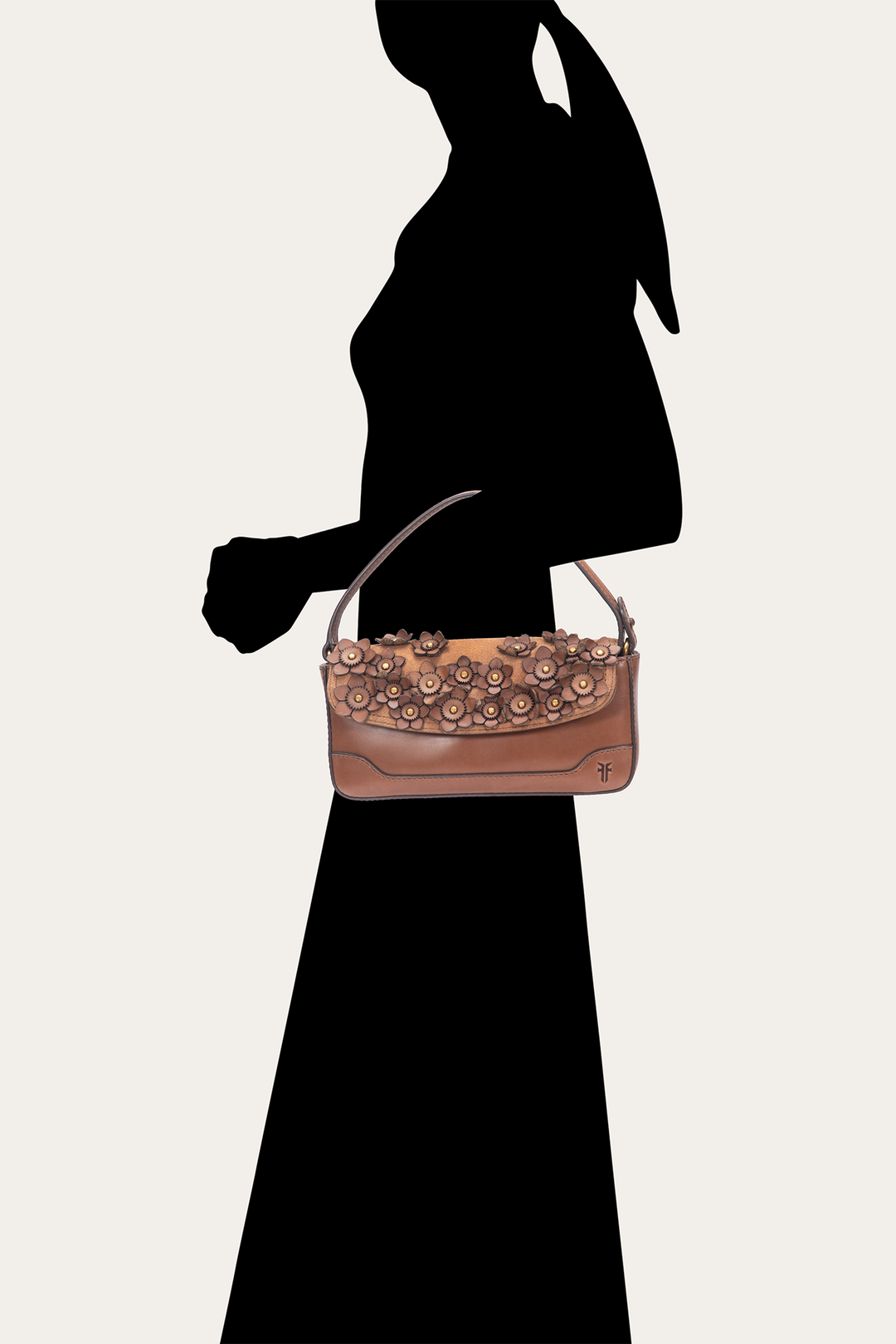Frye Trending - Cognac Melissa Floral Convertible Mini Flap
