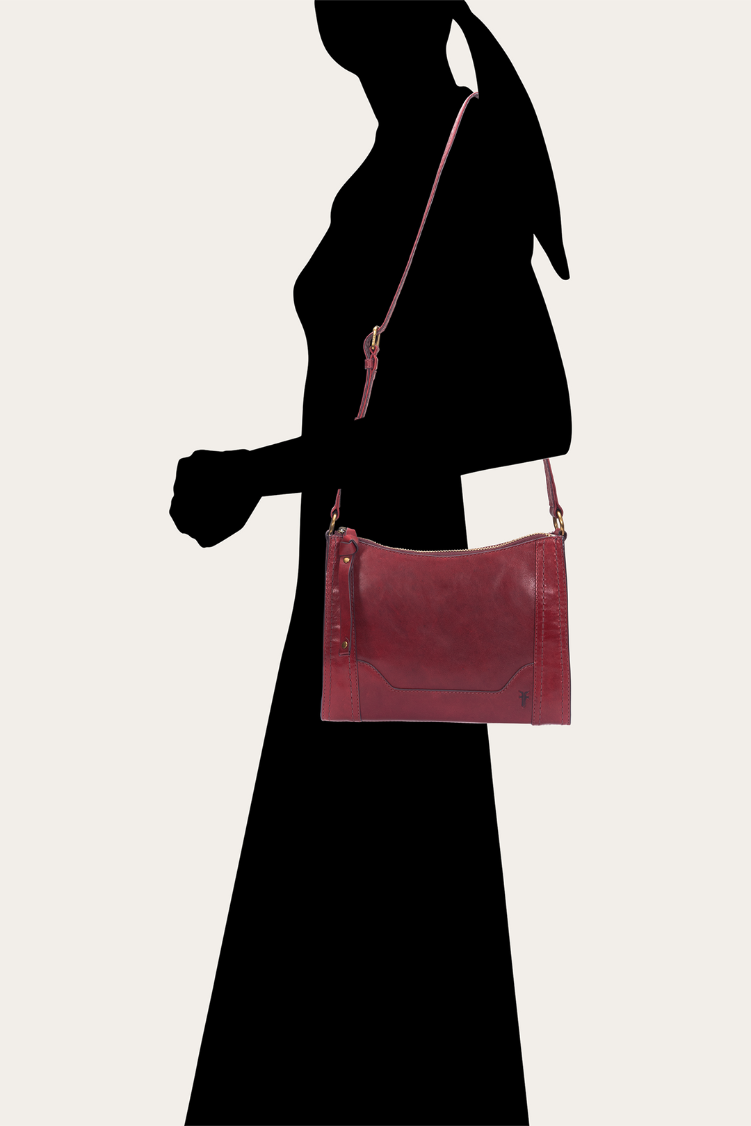Frye Everyday - Berry Lacquer Melissa Zip Crossbody