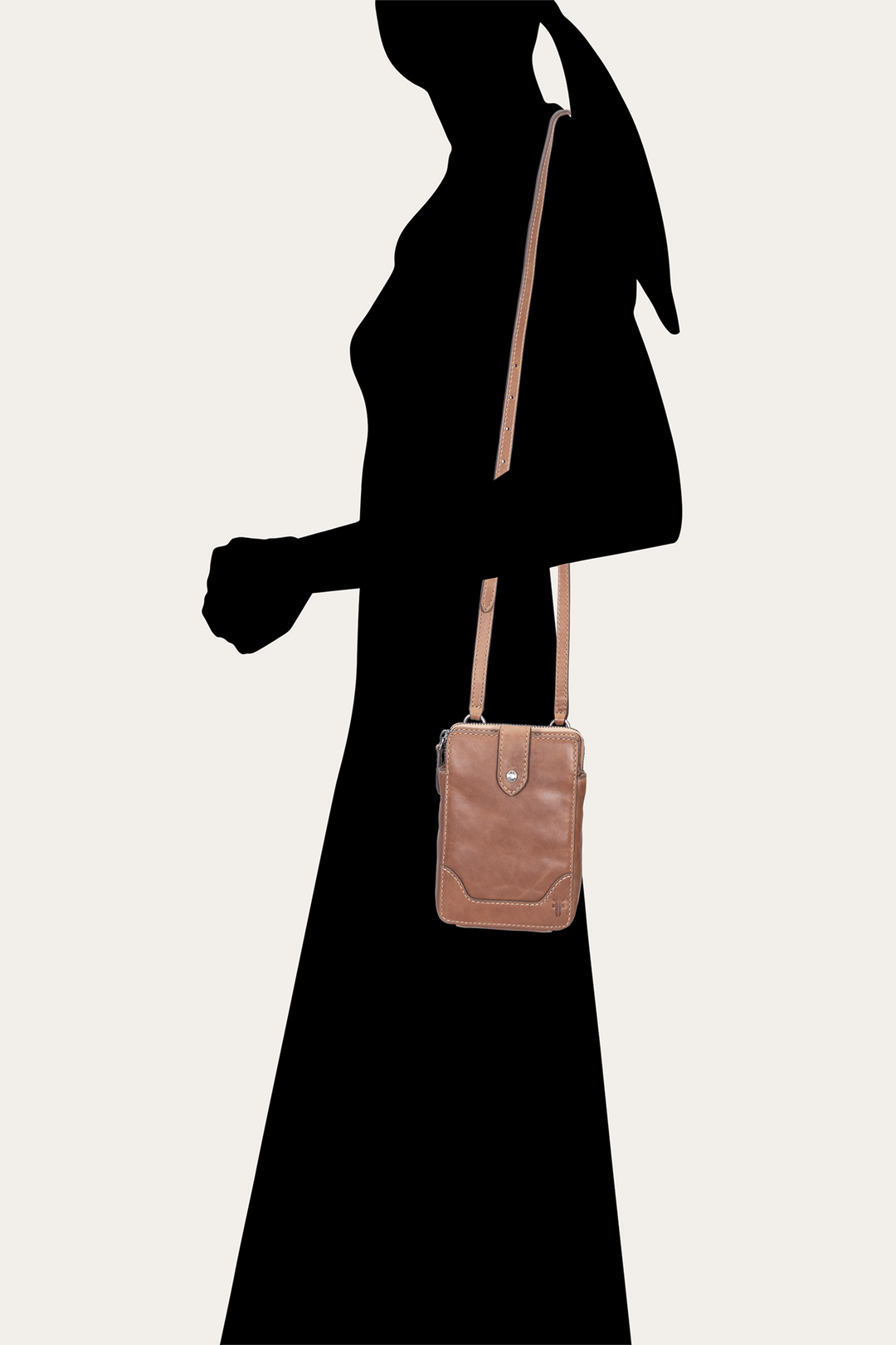 Frye Premium - Melissa Beige Phone Crossbody