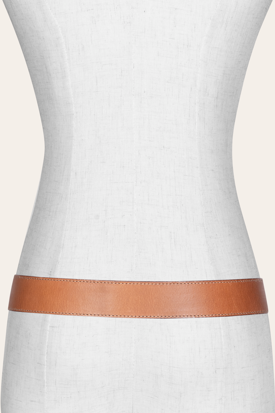 Frye Classic - Women’s Beige 35mm Belt With Concho On Loop
