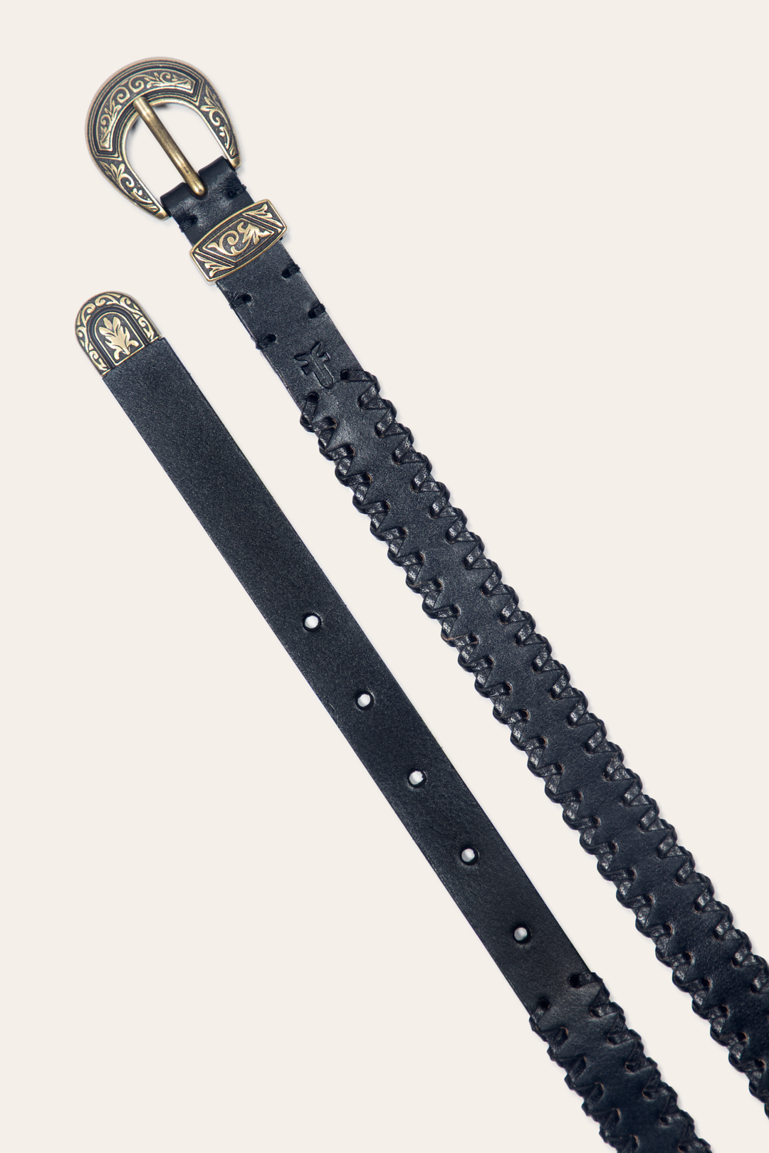 Frye Smart Buy - 20mm Black Leather Belt With 3-Piece Buckle Set