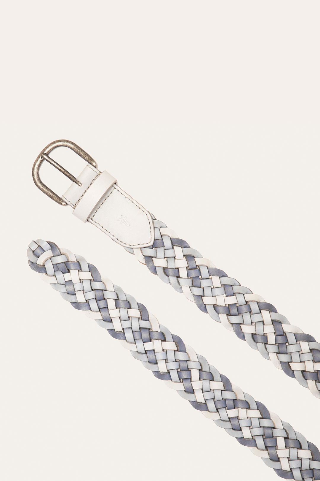 Frye Discount - 35mm Washed Denim Woven Leather Belt