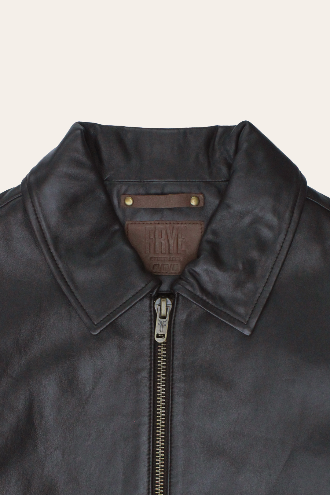 Frye Popular - Men’s Dark Brown Dusty Trucker Leather Jacket