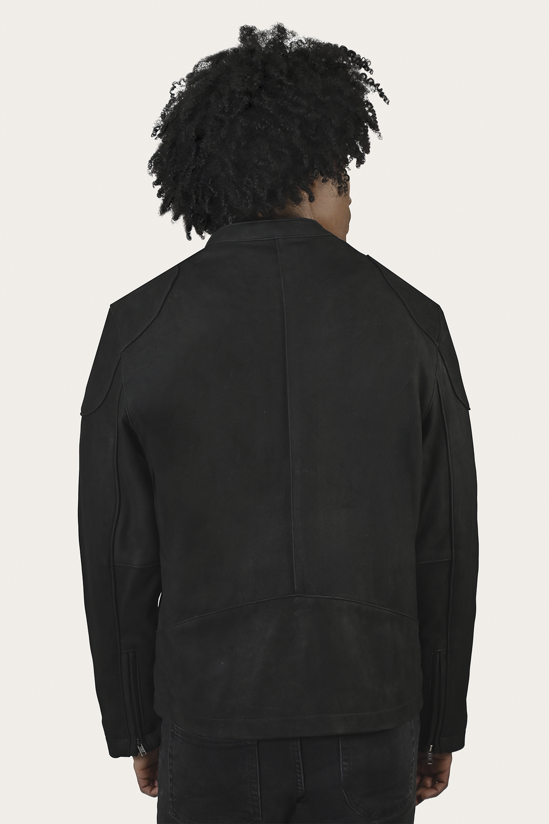 Frye Popular - Men’s Black Gannon Lamb Leather Racer Jacket