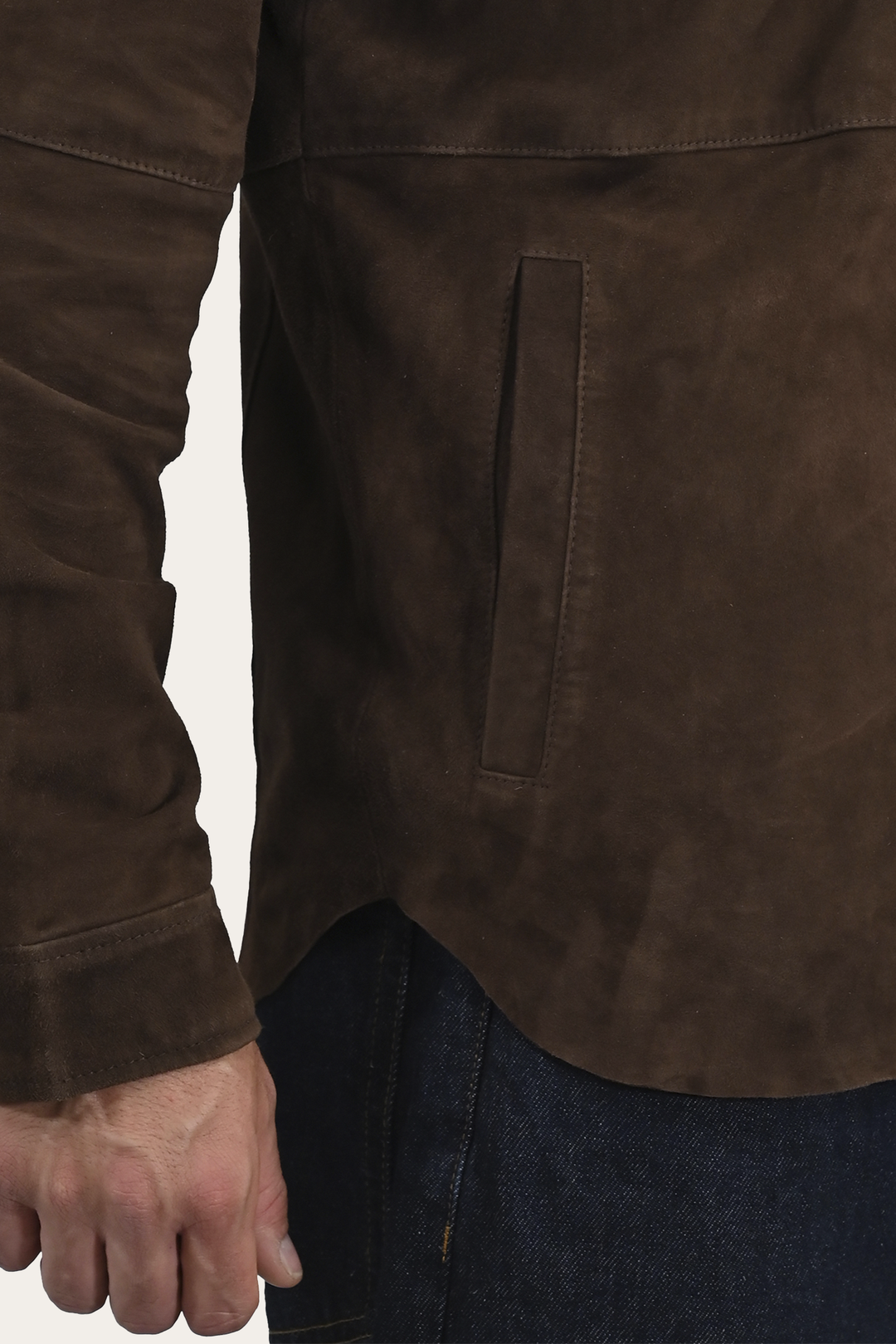 Frye Sale - Men’s Dark Brown Authentic Suede Shacket