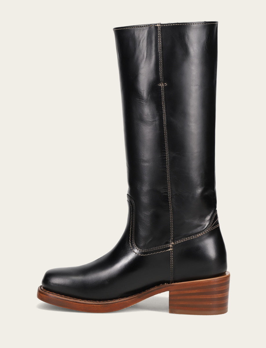 Frye New - Women's Campus 14L Jet Black Boots