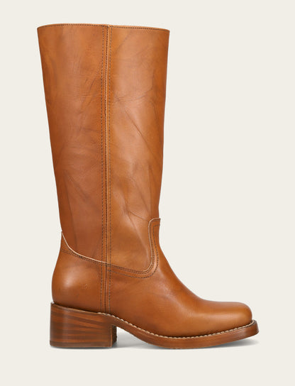 Frye Deals - Women's Saddle Campus 14L Wide Calf Boots