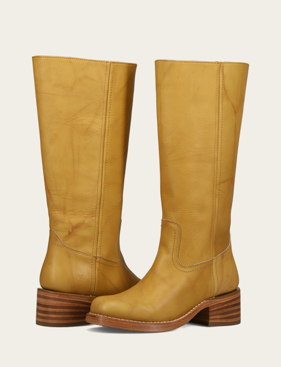 Frye Top Pick - Women's Banana Campus 14L Wide Calf Boots