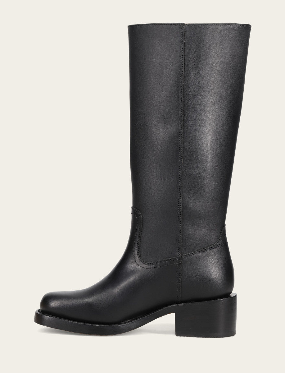 Frye Hot Sale - Women's Black Campus 14L Wide Calf Boots