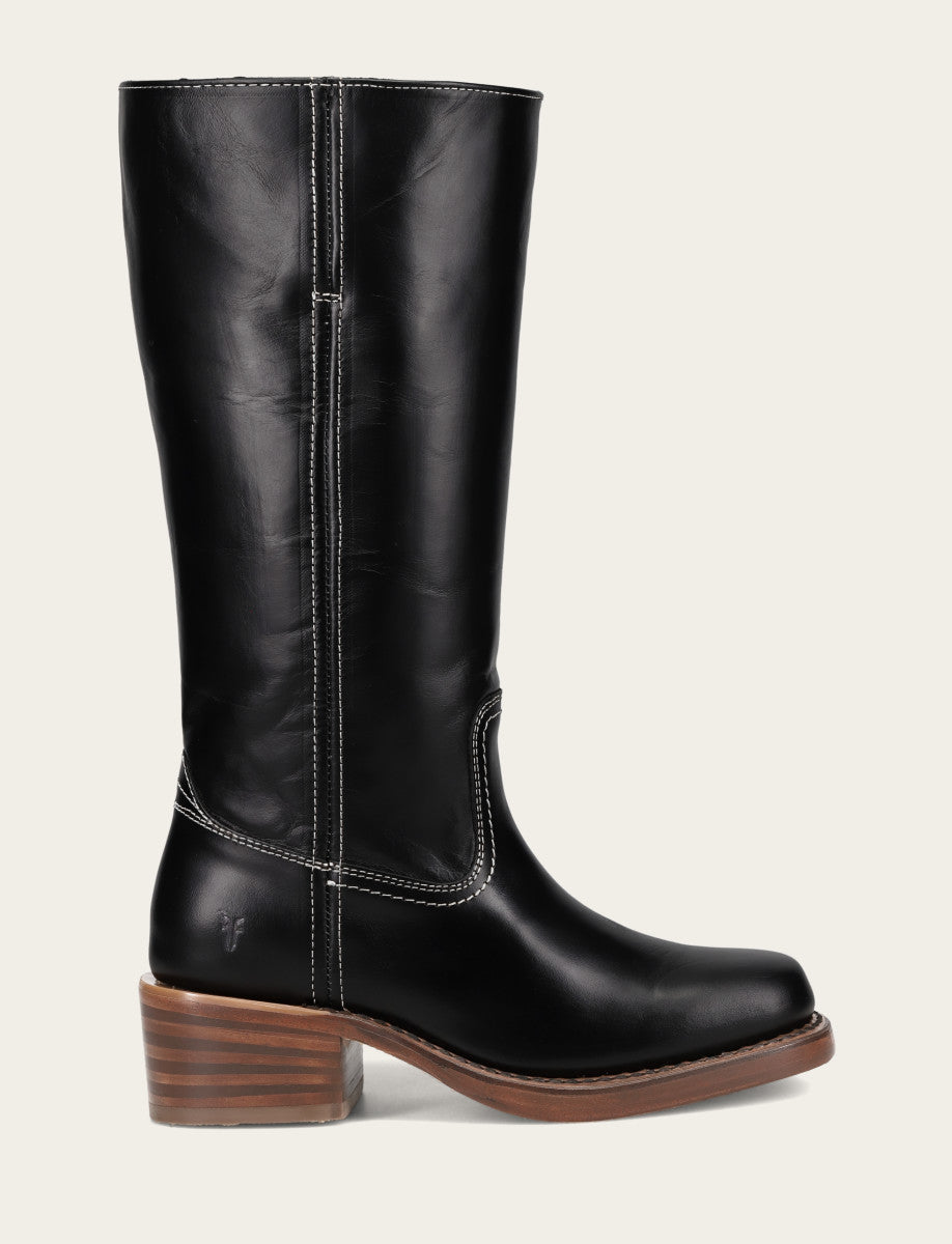 Frye Top Pick - Women's Campus 14L Jet Black Wide Calf Boots