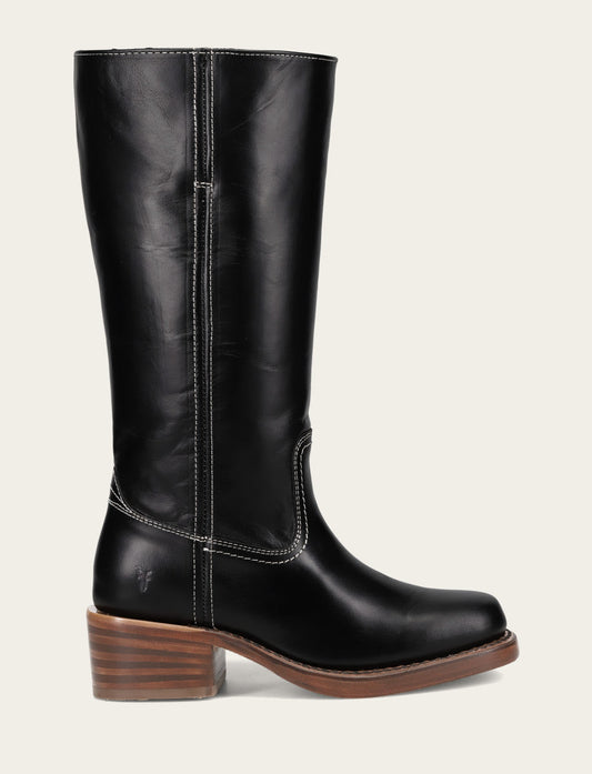 Frye Top Pick - Women's Campus 14L Jet Black Wide Calf Boots