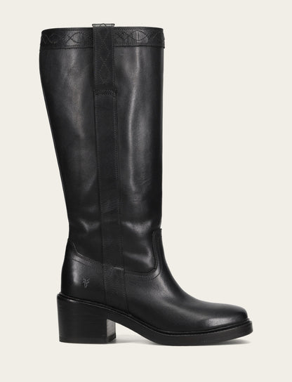 Frye Deals - Women's Black Kate Pull On Wide Calf Tall Boots