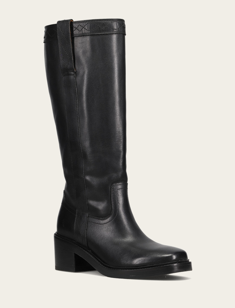 Frye Deals - Women's Black Kate Pull On Wide Calf Tall Boots