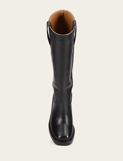 Frye Deals - Women's Black Kate Pull On Wide Calf Tall Boots