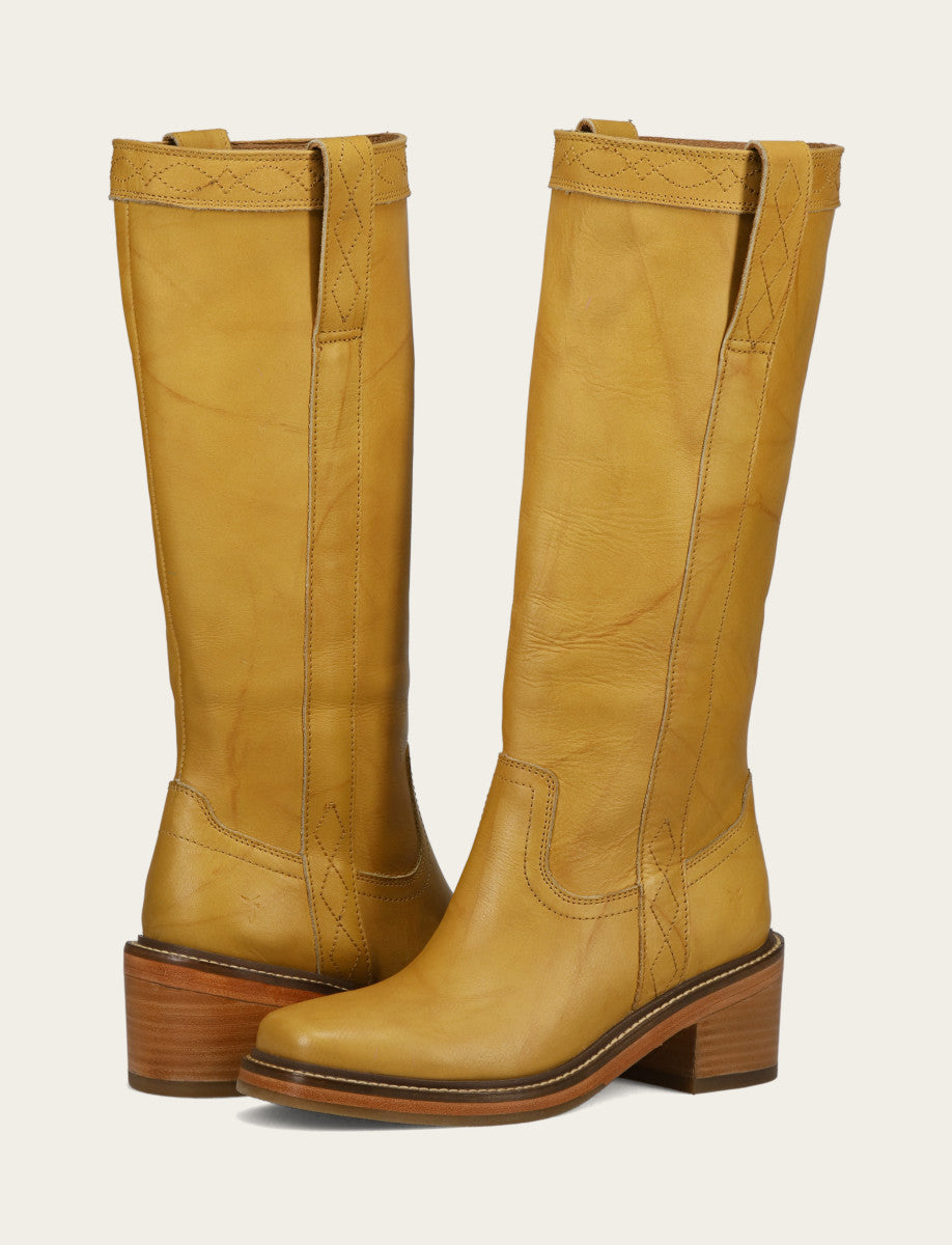Frye Popular - Women's Banana Kate Pull On Wide Calf Tall Boots