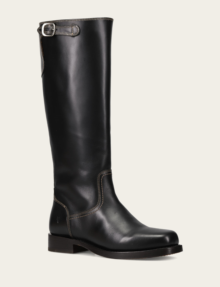 Frye New - Women's Black Campus Low Heel Tall Riding Boot