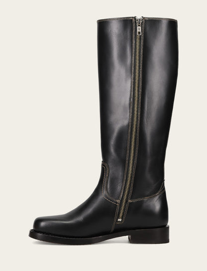 Frye New - Women's Black Campus Low Heel Tall Riding Boot