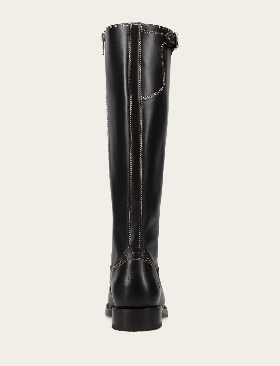 Frye New - Women's Black Campus Low Heel Tall Riding Boot