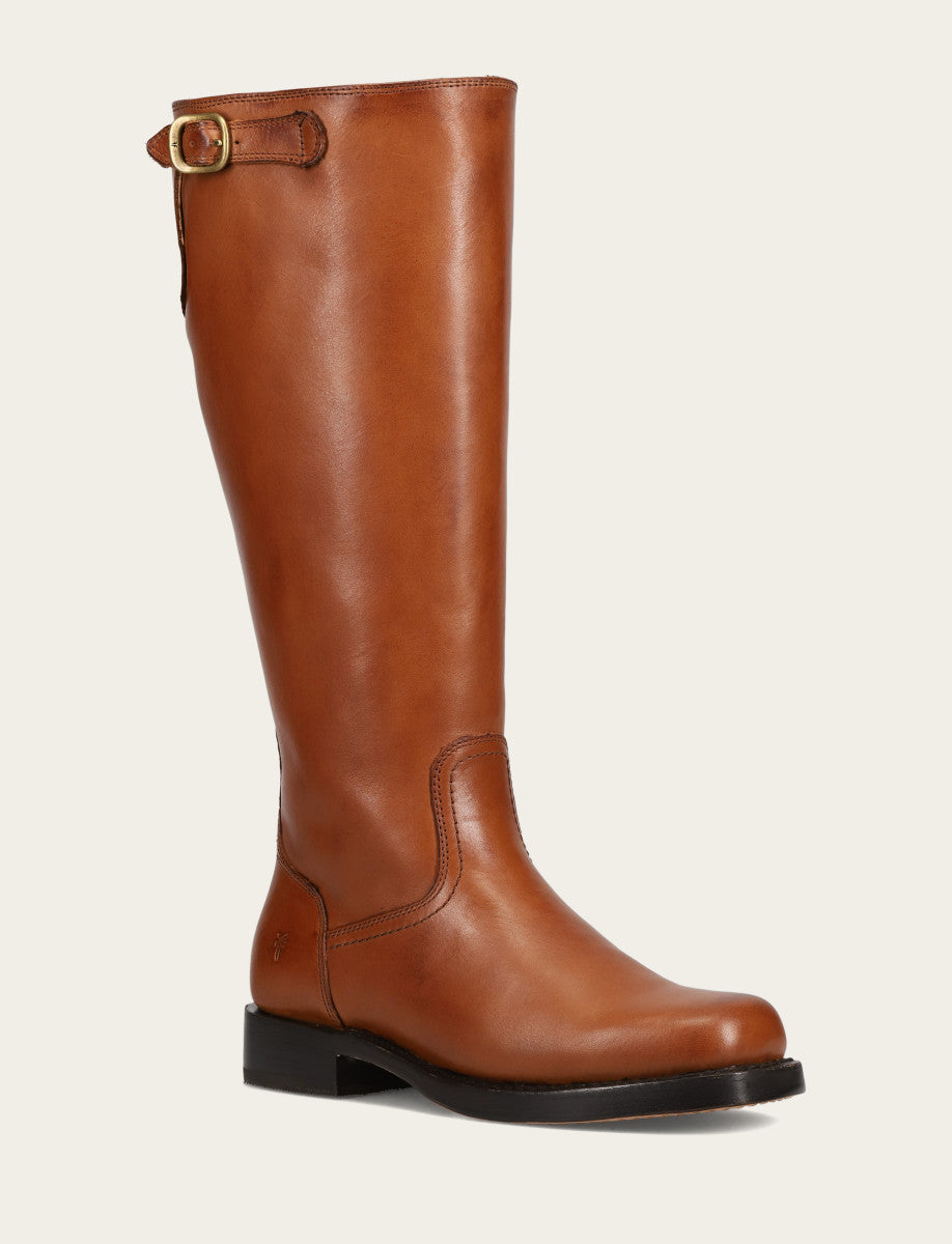 Frye Hot Sale - Women's Cognac Campus Low Heel Tall Riding Wide Calf Boot