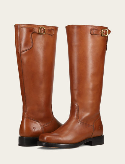 Frye Hot Sale - Women's Cognac Campus Low Heel Tall Riding Wide Calf Boot