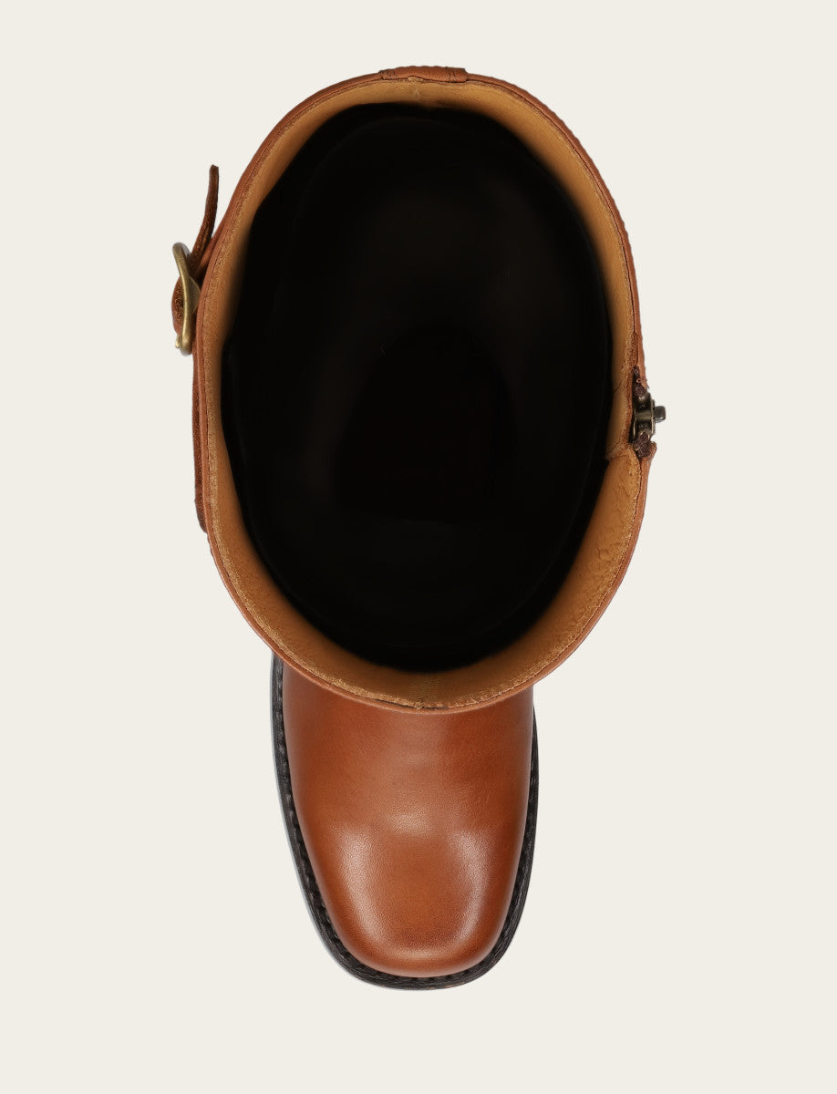 Frye Hot Sale - Women's Cognac Campus Low Heel Tall Riding Wide Calf Boot