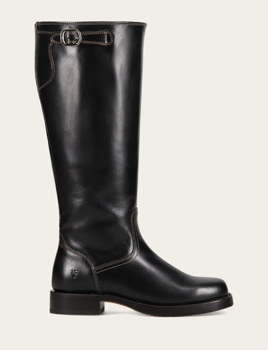 Frye Recommended - Women's Black Campus Low Heel Tall Riding Wide Calf Boot