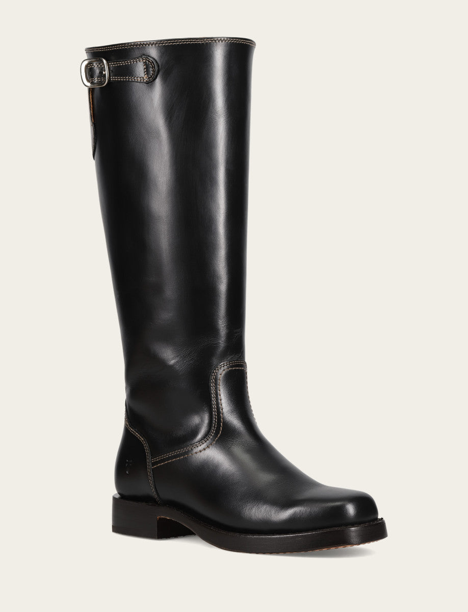 Frye Recommended - Women's Black Campus Low Heel Tall Riding Wide Calf Boot