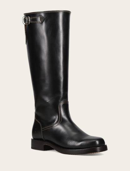 Frye Recommended - Women's Black Campus Low Heel Tall Riding Wide Calf Boot