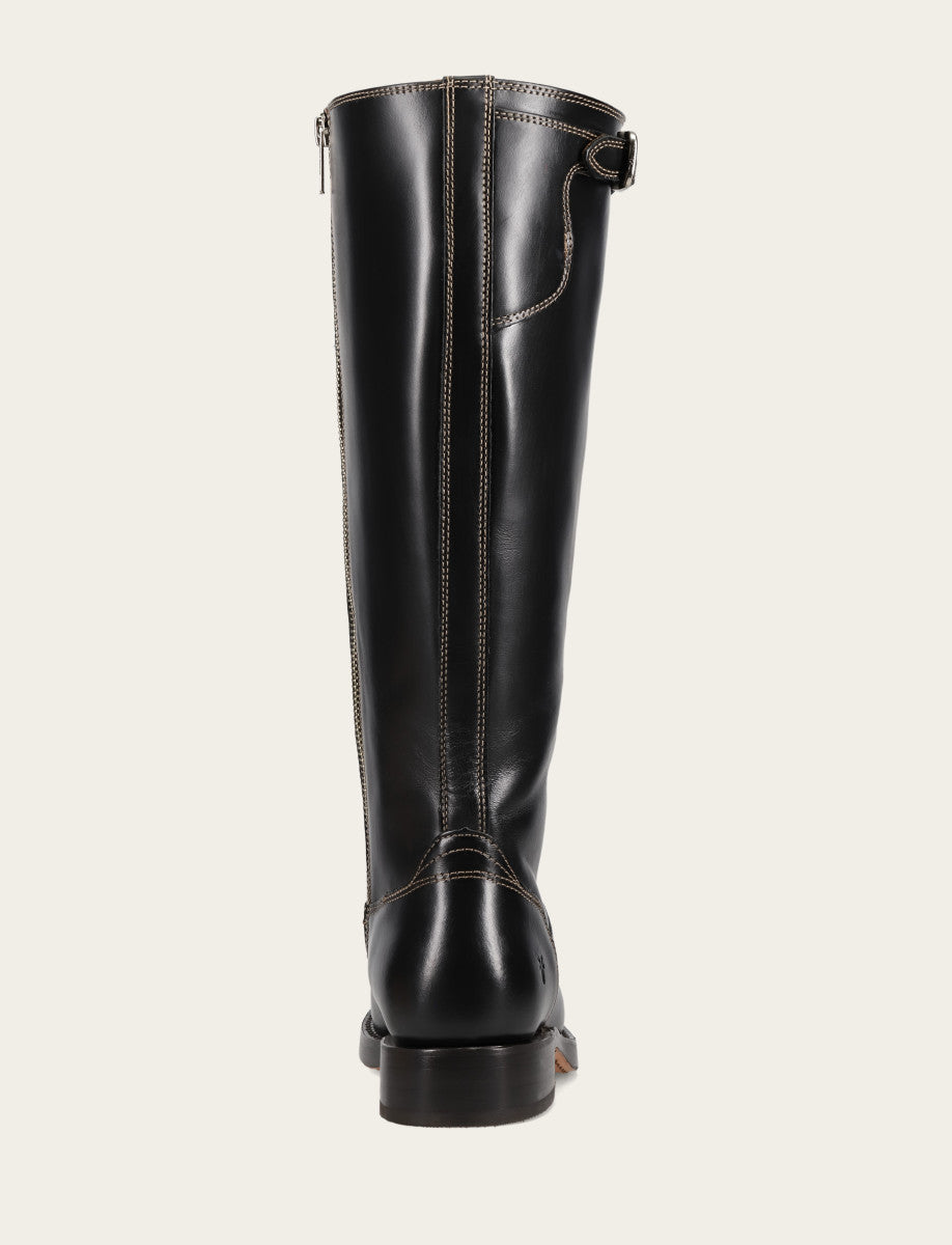 Frye Recommended - Women's Black Campus Low Heel Tall Riding Wide Calf Boot
