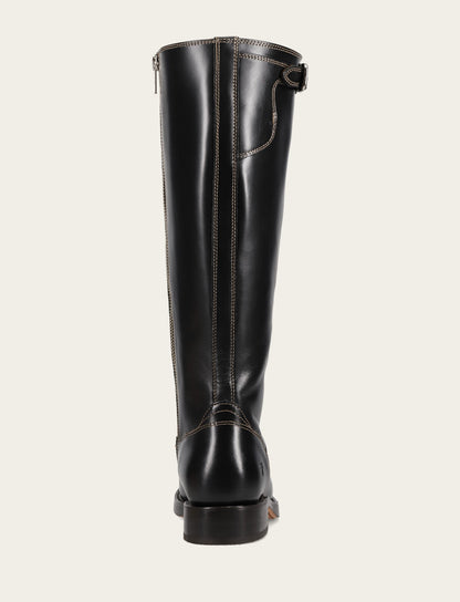Frye Recommended - Women's Black Campus Low Heel Tall Riding Wide Calf Boot