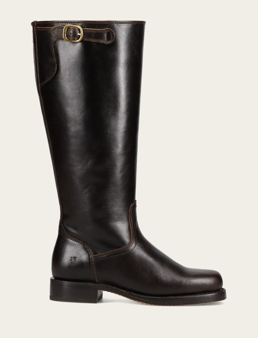 Frye Essential - Women's Bourbon Campus Low Heel Tall Riding Wide Calf Boot