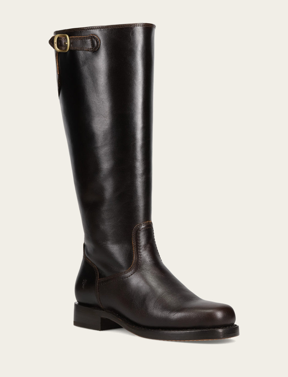 Frye Essential - Women's Bourbon Campus Low Heel Tall Riding Wide Calf Boot
