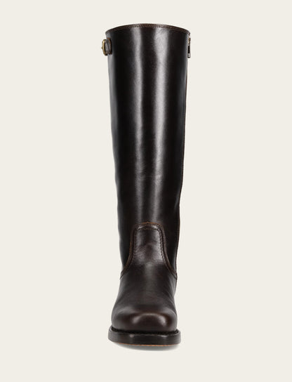 Frye Essential - Women's Bourbon Campus Low Heel Tall Riding Wide Calf Boot