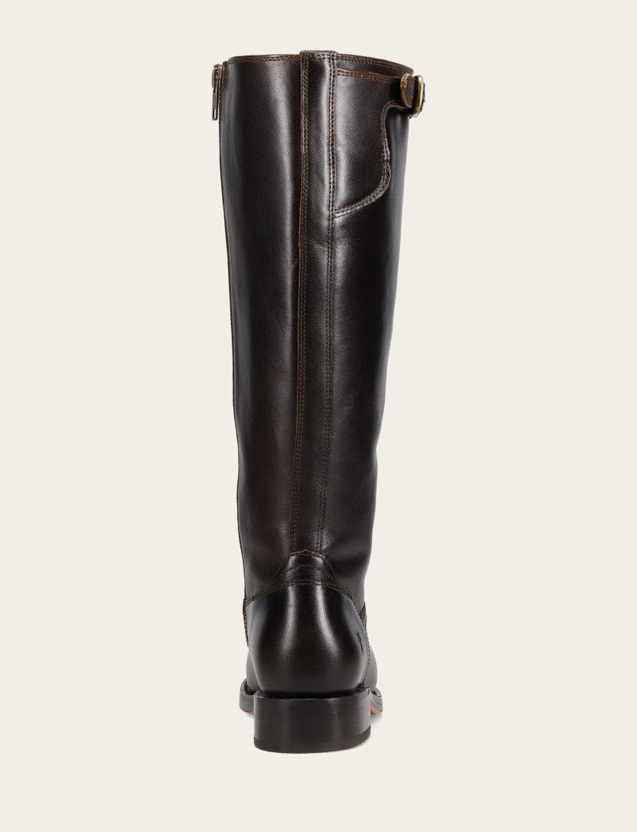 Frye Essential - Women's Bourbon Campus Low Heel Tall Riding Wide Calf Boot