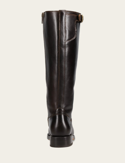 Frye Essential - Women's Bourbon Campus Low Heel Tall Riding Wide Calf Boot
