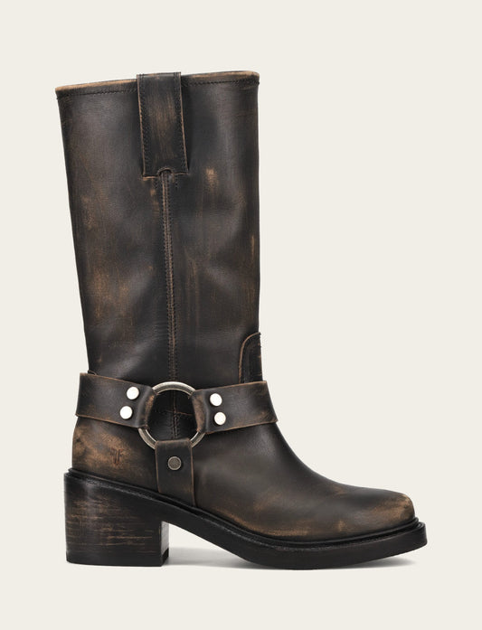 Frye Hot Sale - Women's Distressed Black Kate Harness Boot