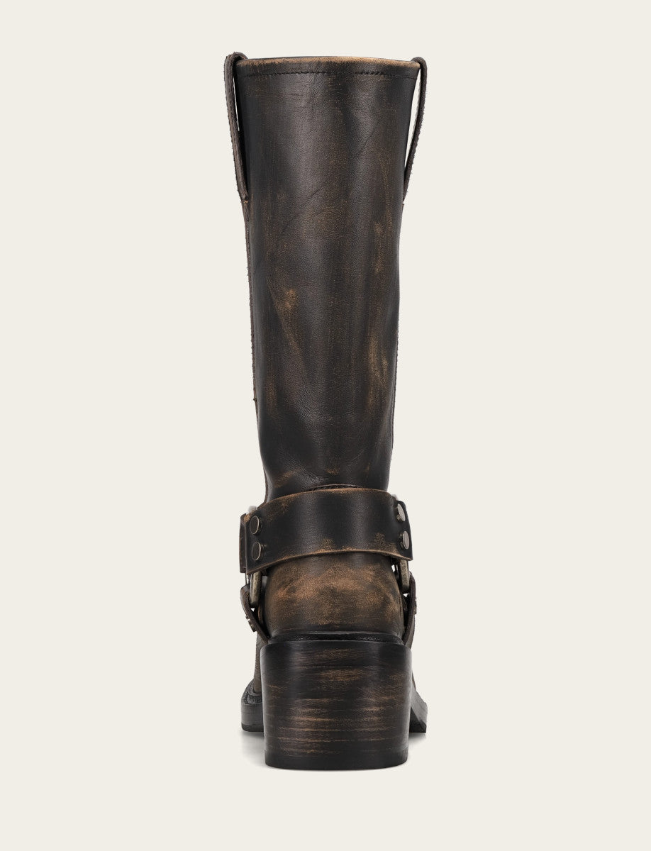 Frye Hot Sale - Women's Distressed Black Kate Harness Boot