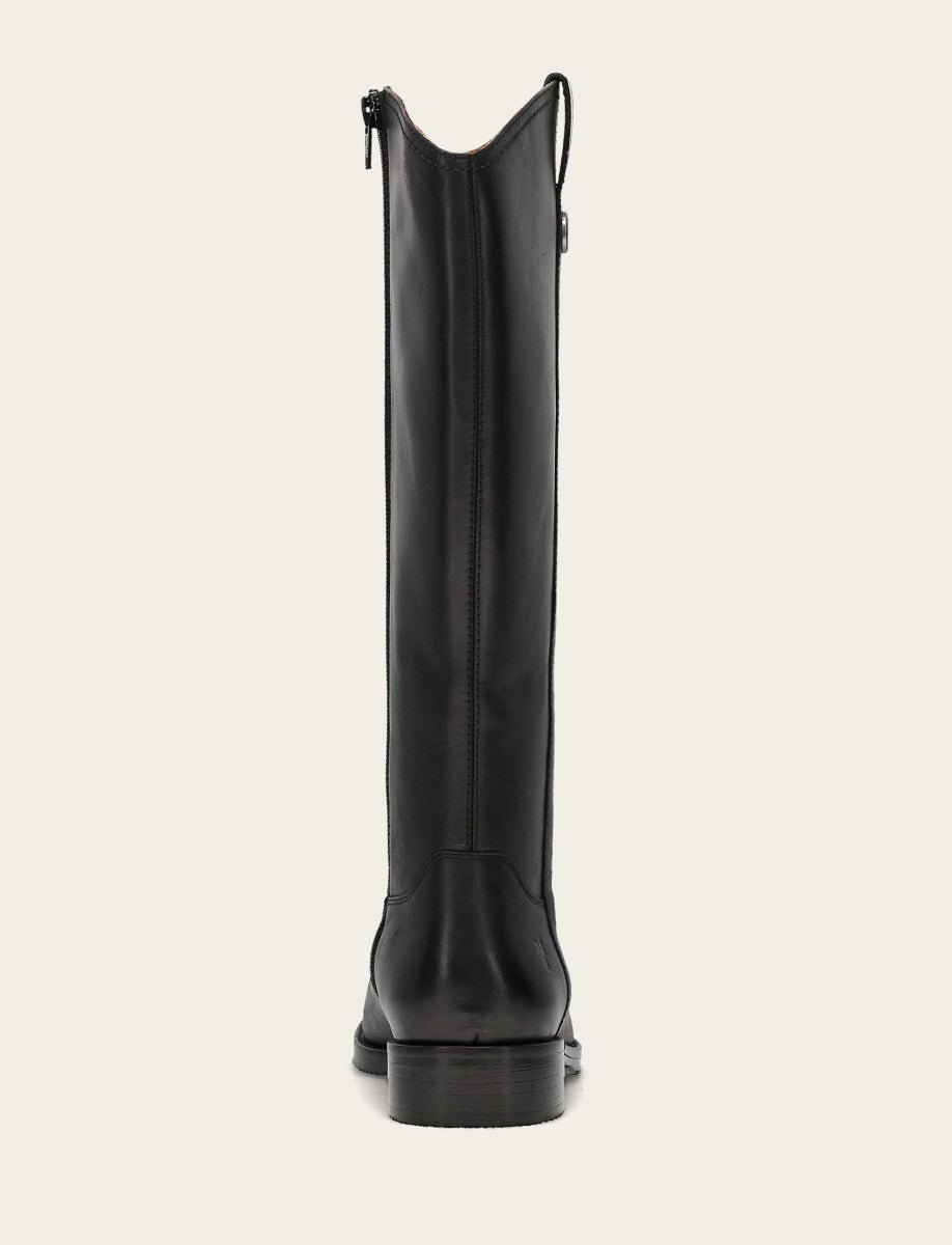 Frye Latest - Women's Black Melissa Button Tall Inside Zip Wide Calf Boot