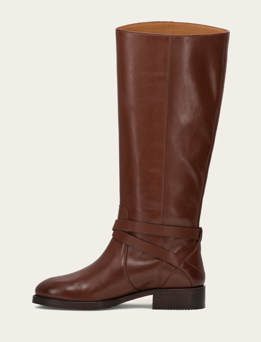Frye Featured - Women's Walnut Melissa Belted Riding Boot