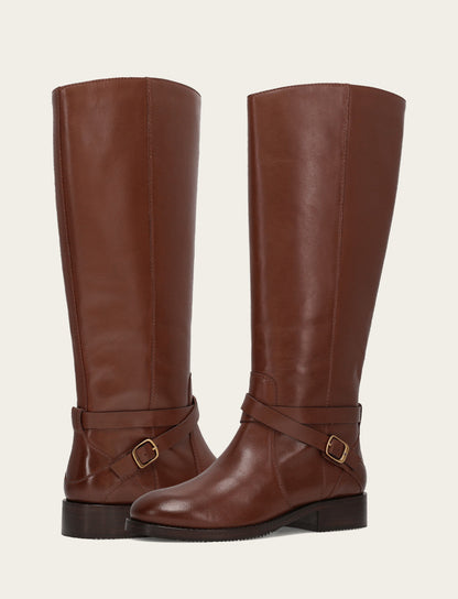 Frye Featured - Women's Walnut Melissa Belted Riding Boot