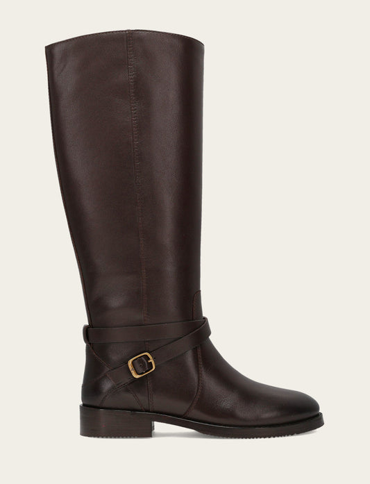 Frye Value - Women's Dark Brown Melissa Belted Riding Boot