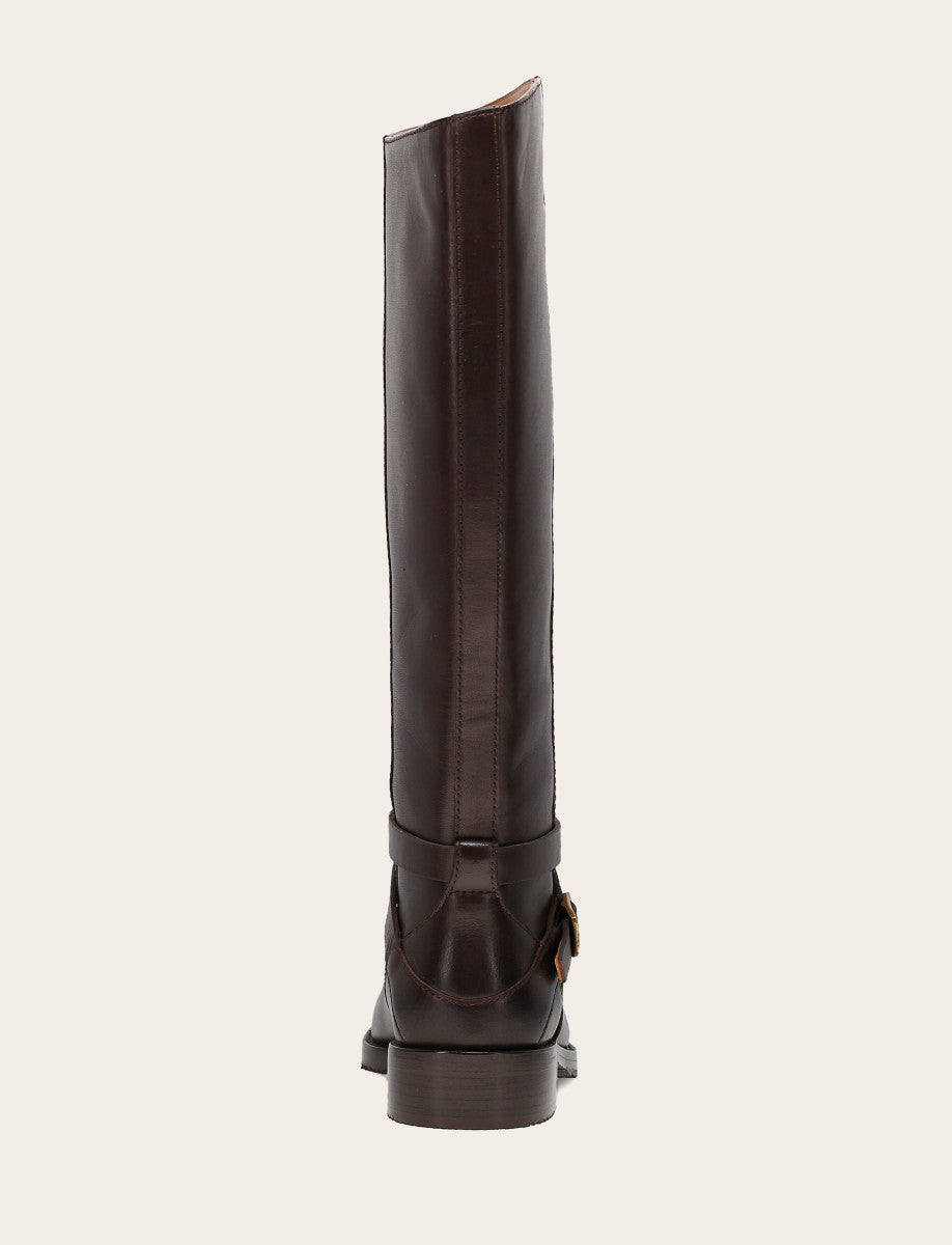 Frye Value - Women's Dark Brown Melissa Belted Riding Boot
