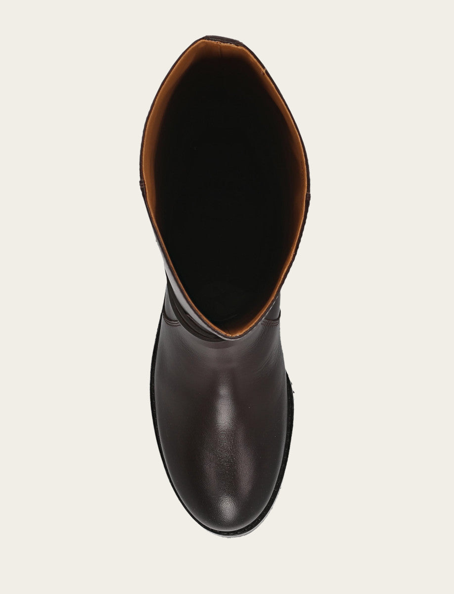 Frye Value - Women's Dark Brown Melissa Belted Riding Boot