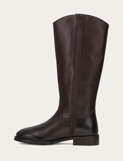 Frye Best Seller - Women's Dark Brown Melissa Button Tall Inside Zip Wide Calf Boot