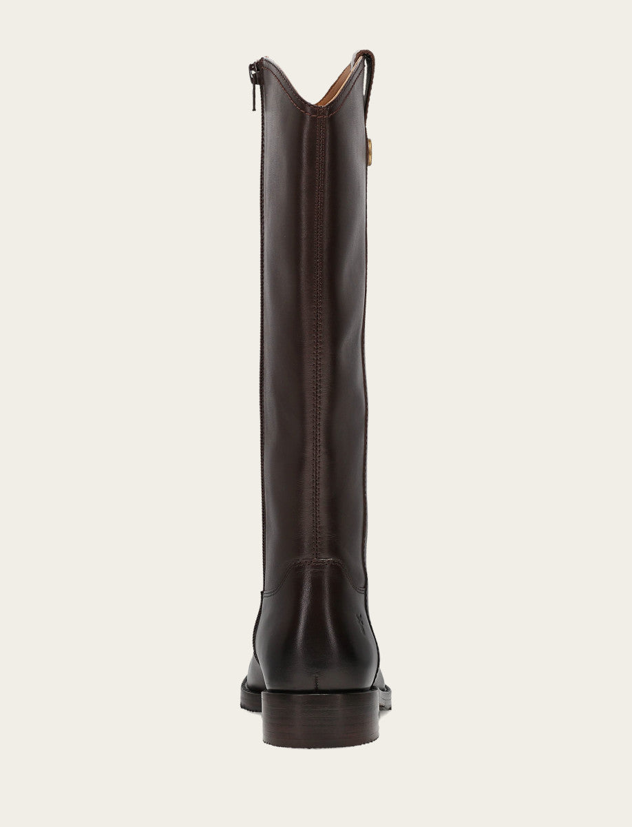 Frye Best Seller - Women's Dark Brown Melissa Button Tall Inside Zip Wide Calf Boot