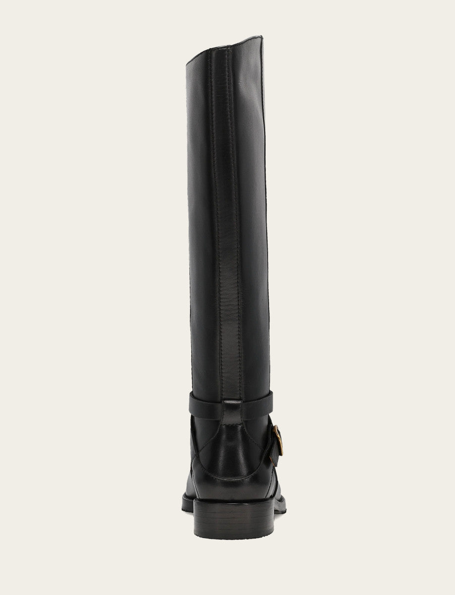Frye Discount - Women's Black Melissa Belted Riding Boot