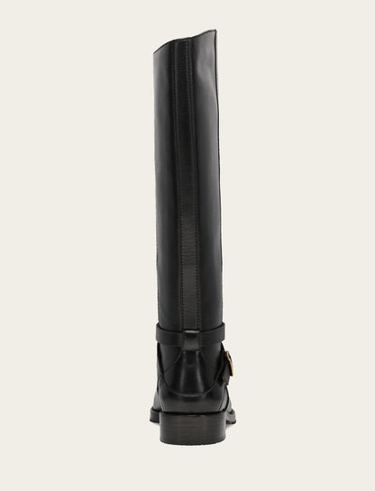 Frye Sale - Women's Black Melissa Belted Riding Wide Calf Boot