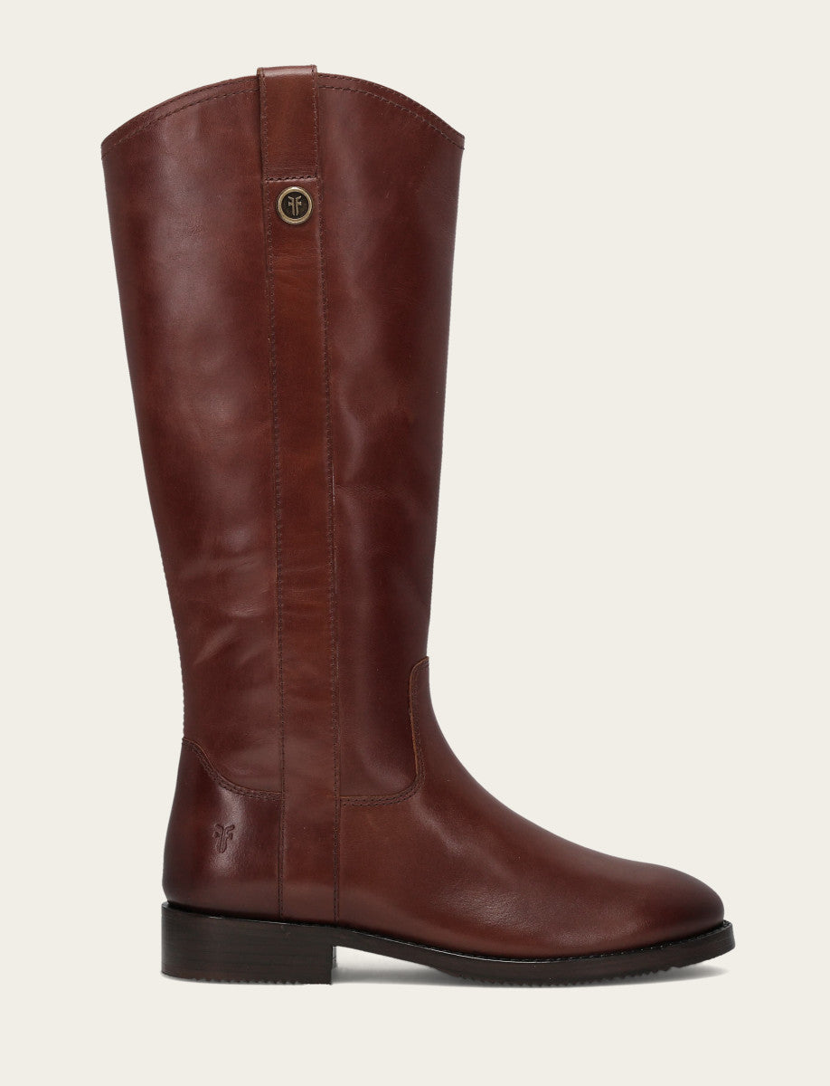 Frye Essential - Women's Saddle Melissa Button Tall Inside Zip Boot
